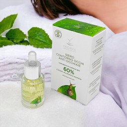 Siero contorno occhi anti occhiaie 60% Bava 15 ml - Bava di Lumaca Bio e Acido Jaluronico Biotech