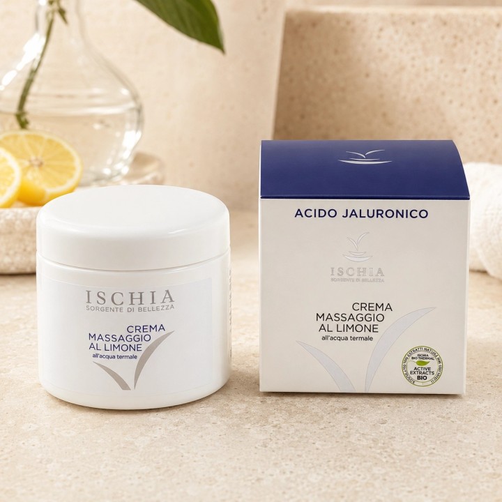 Lemon massage cream with hyaluronic acid