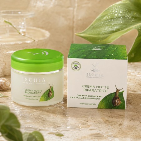 Crema notte riparatrice 100 ml - Bava di Lumaca Bio e Acido Jaluronico Biotech
