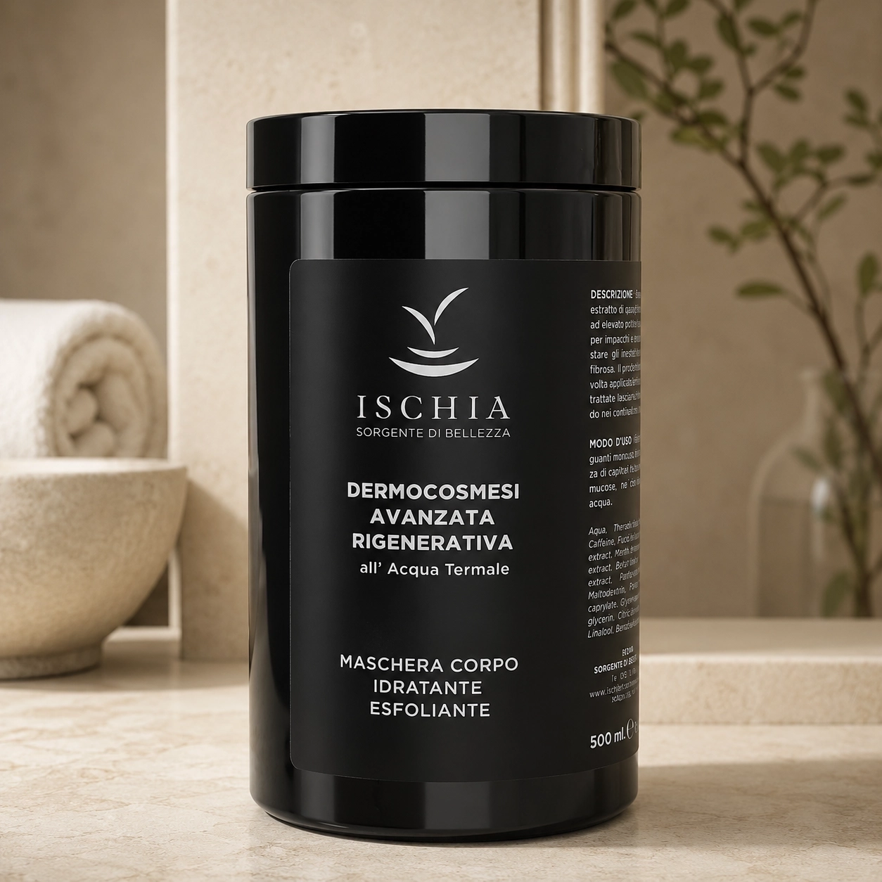 Ischia Sorgente di Bellezza Advanced Regenerative Dermocosmetics Hydrating Exfoliating Body Mask 1000 ml