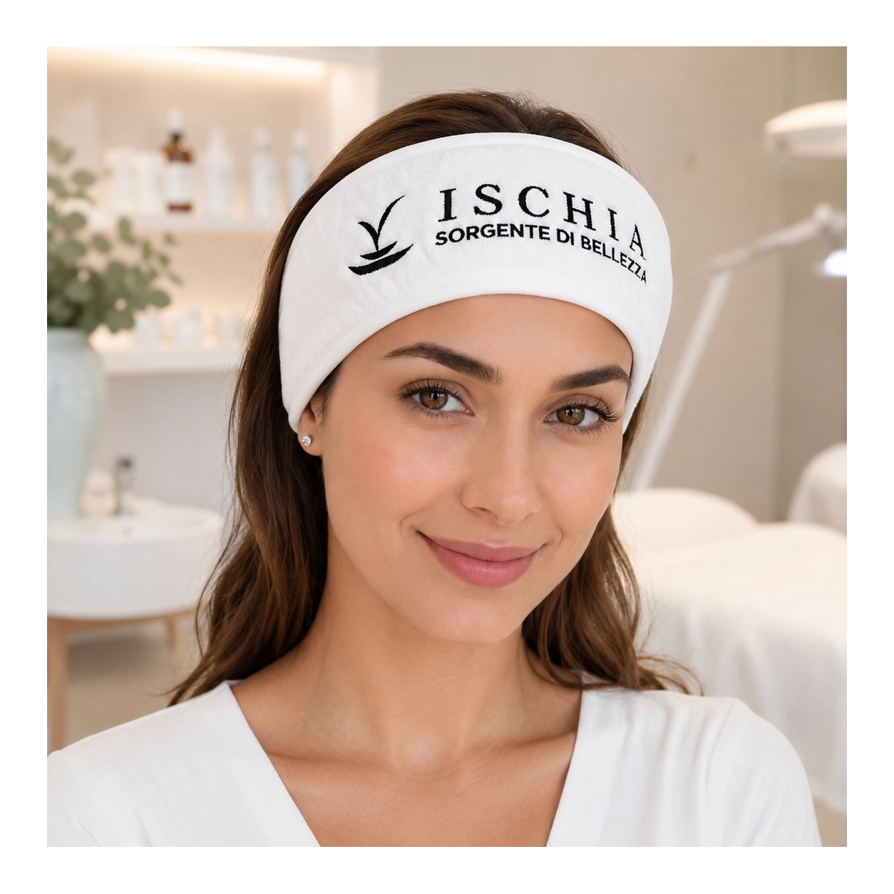 Ischia Sorgente di Bellezza Accessori Fascia per Trattamenti Viso modella